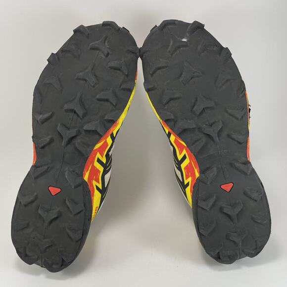 Salomon Speedcross 6 Running Shoe White Black Empire Yellow Mens 13 Low Bungee - Picture 8 of 12